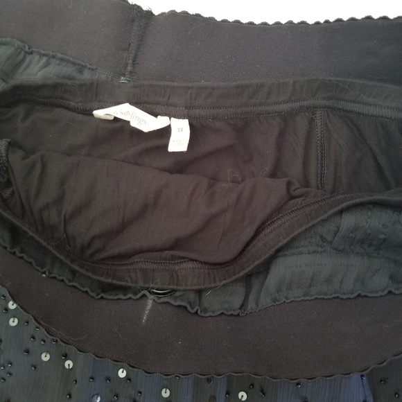 Soft Surroundings Black Beaded Plus Size Maxi Skirt 3X - Picture 5 of 16